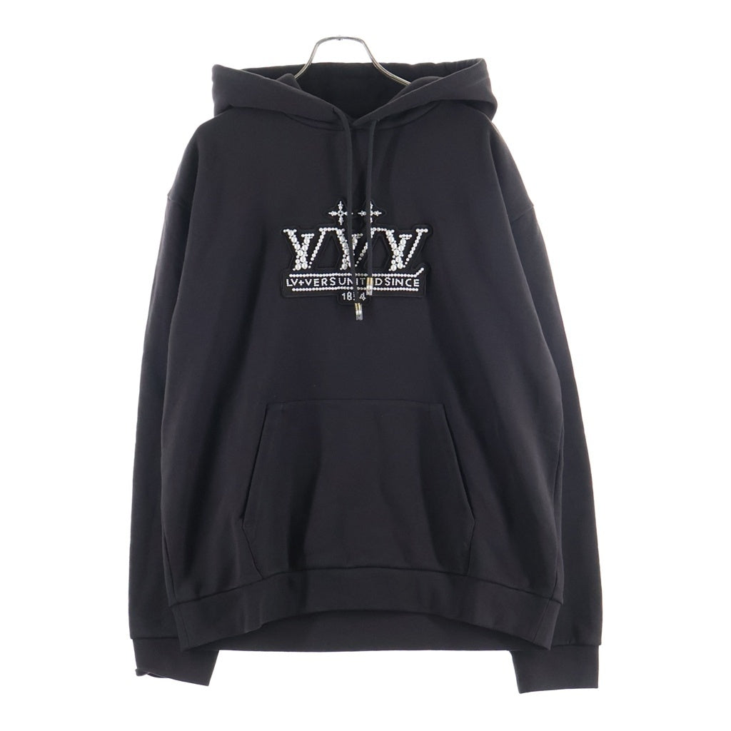 LOUIS VUITTON(ルイヴィトン) 25SS パールエンベリッシュド プルオーバー スウェットパーカー フーディー ブラウン RM251M ZA8 HSY92W