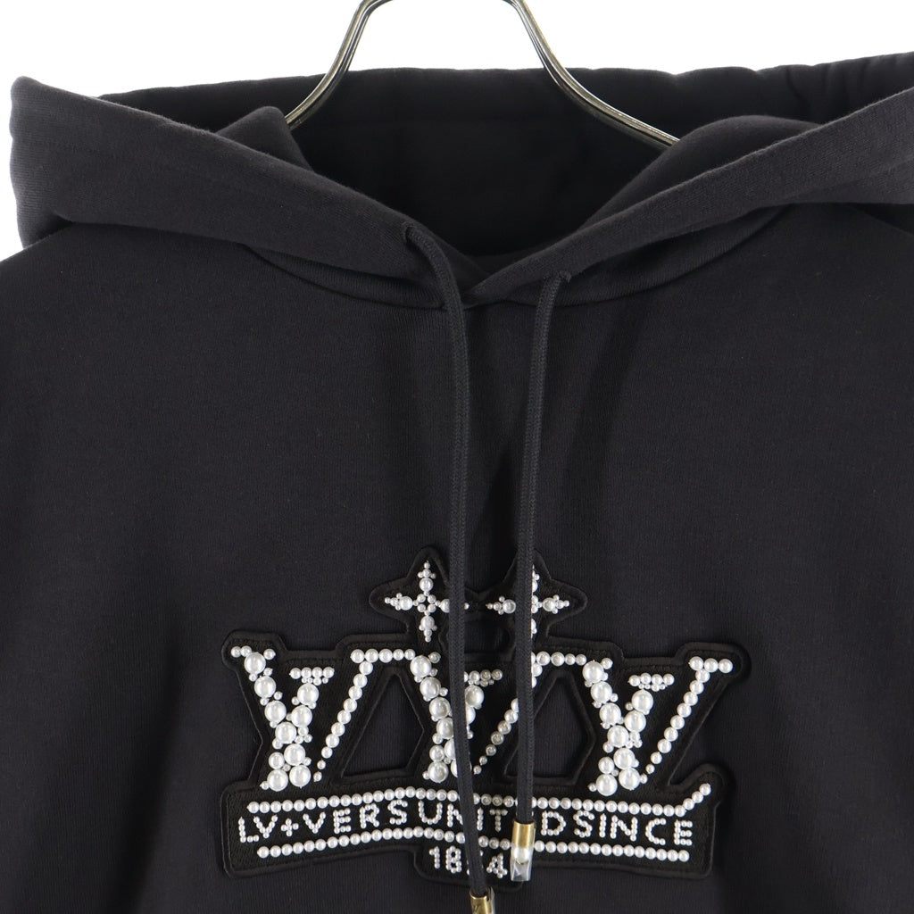 LOUIS VUITTON(ルイヴィトン) 25SS パールエンベリッシュド プルオーバー スウェットパーカー フーディー ブラウン RM251M ZA8 HSY92W