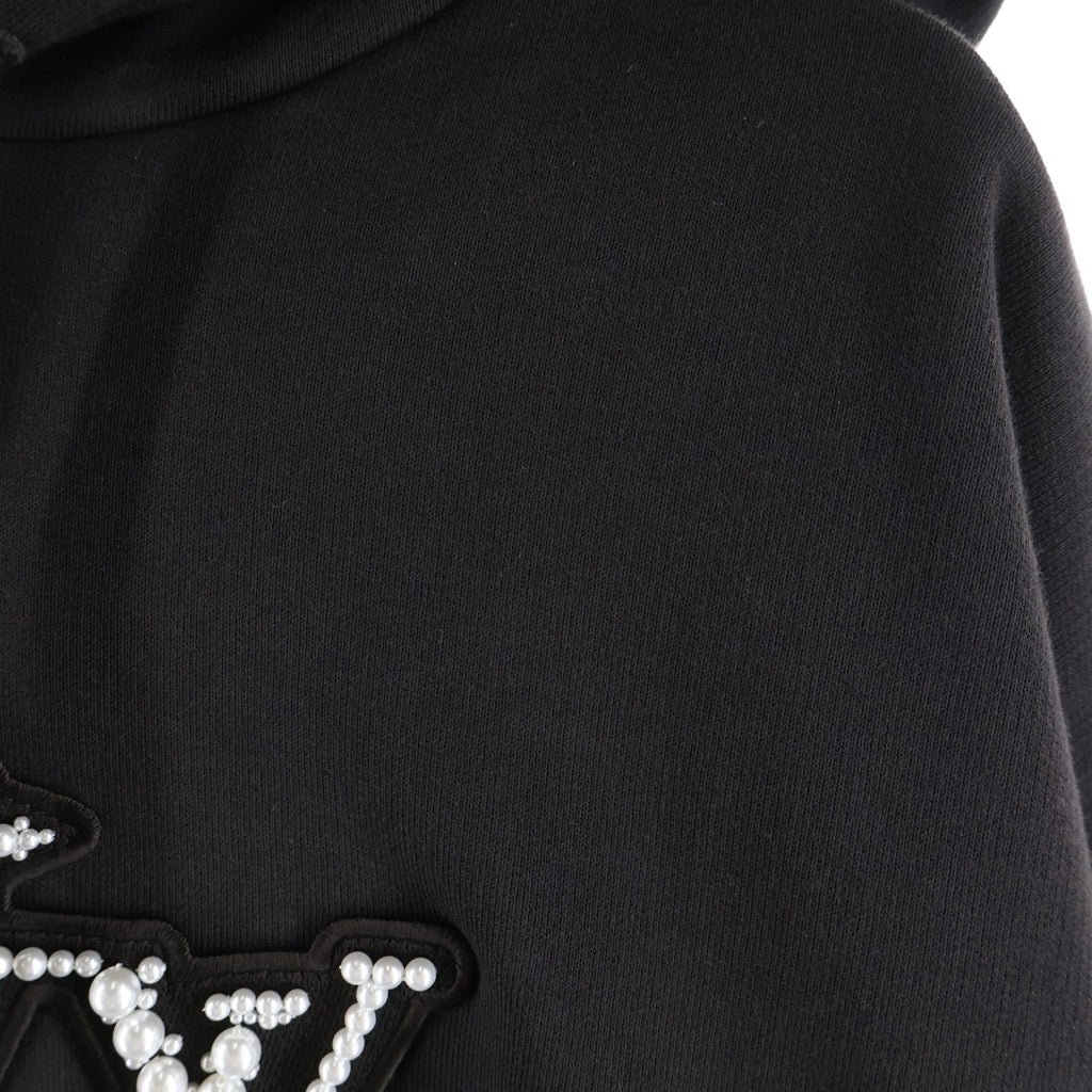 LOUIS VUITTON(ルイヴィトン) 25SS パールエンベリッシュド プルオーバー スウェットパーカー フーディー ブラウン RM251M ZA8 HSY92W