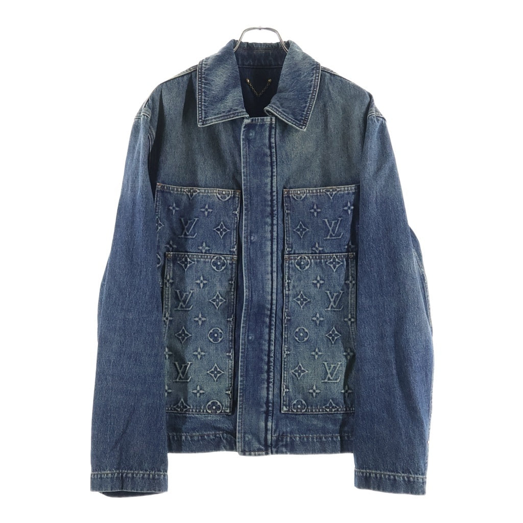 LOUIS VUITTON(ルイヴィトン) 23AW MONOGRAM DENIM WORKWEAR ZIPUP JACKET モノグラムデニム ワークウェア ジップアップジャケット インディゴ RM232Q Y38 HPA46W