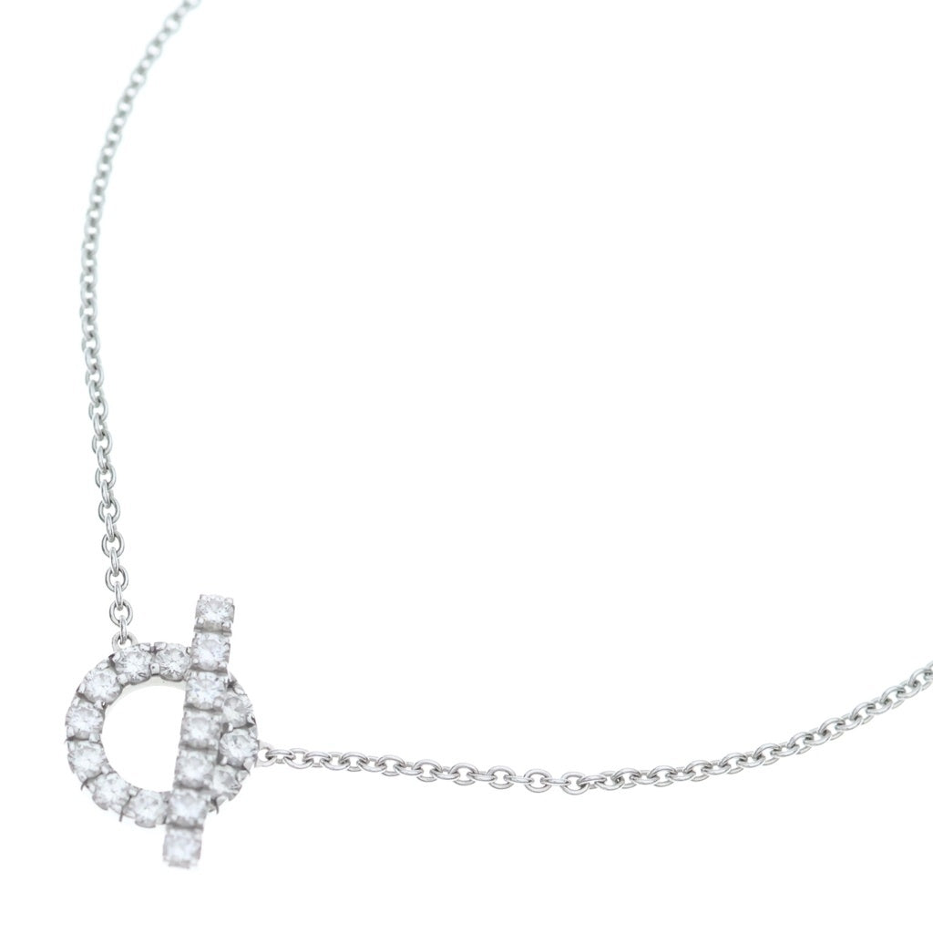 HERMES(エルメス) フィネス ダイヤ ネックレス ペンダント チェーン ホワイトゴールド Au750WG 0.54ct レディース