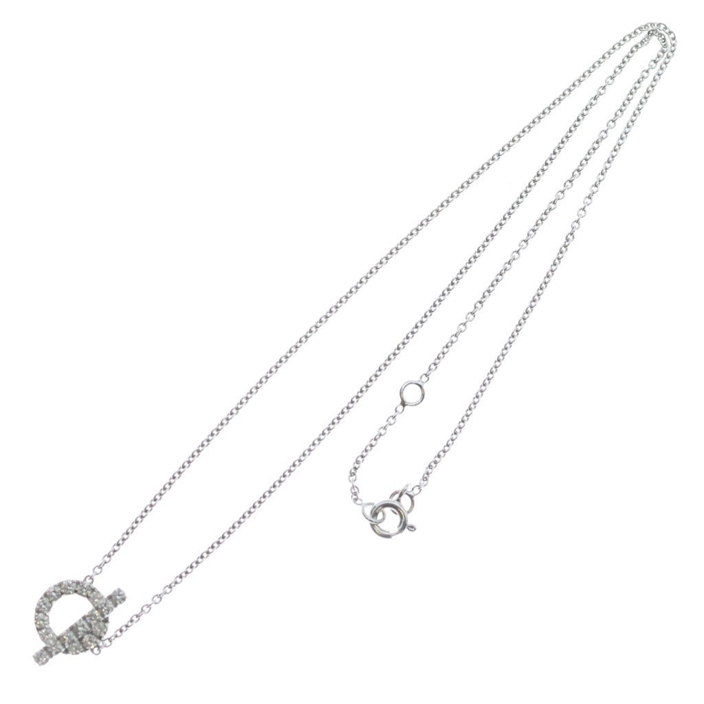 HERMES(エルメス) フィネス ダイヤ ネックレス ペンダント チェーン ホワイトゴールド Au750WG 0.54ct レディース