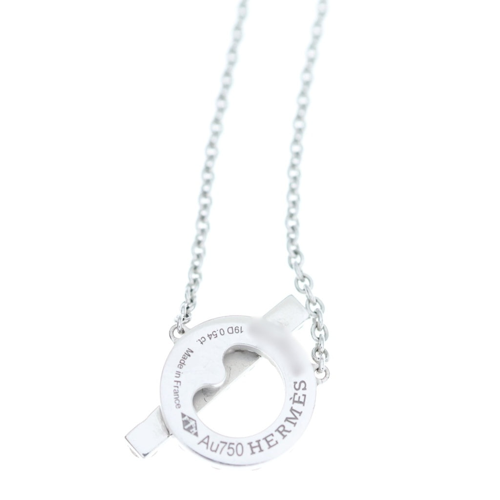 HERMES(エルメス) フィネス ダイヤ ネックレス ペンダント チェーン ホワイトゴールド Au750WG 0.54ct レディース