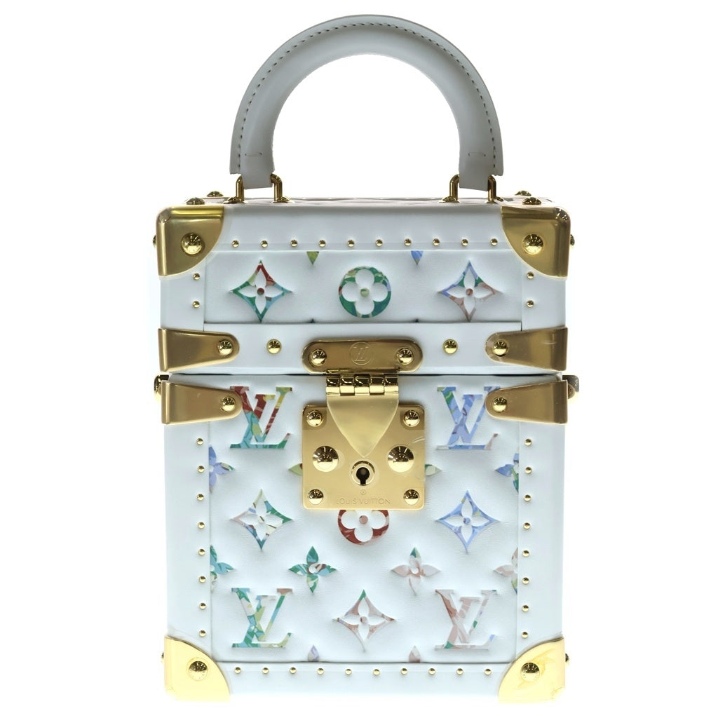 LOUIS VUITTON(ルイヴィトン) LVガーデン モノグラム カメラボックス 2WAY ハンド ショルダー トランク バッグ ゴールド金具 ホワイト M10077 レディース
