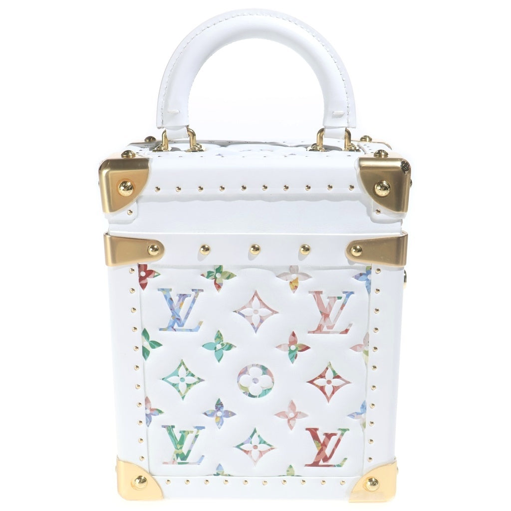 LOUIS VUITTON(ルイヴィトン) LVガーデン モノグラム カメラボックス 2WAY ハンド ショルダー トランク バッグ ゴールド金具 ホワイト M10077 レディース