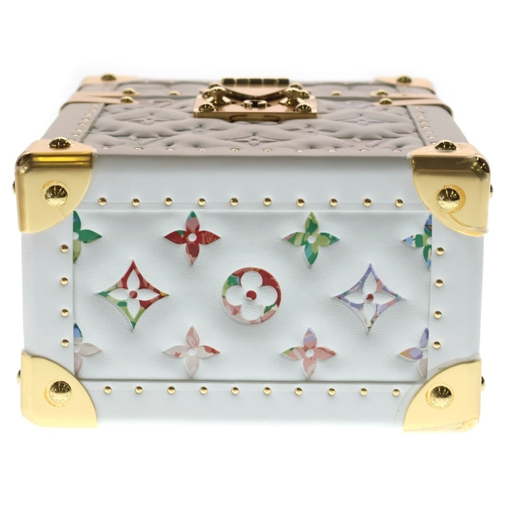 LOUIS VUITTON(ルイヴィトン) LVガーデン モノグラム カメラボックス 2WAY ハンド ショルダー トランク バッグ ゴールド金具 ホワイト M10077 レディース
