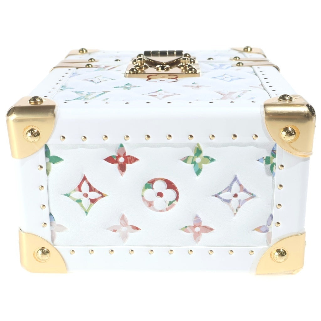 LOUIS VUITTON(ルイヴィトン) LVガーデン モノグラム カメラボックス 2WAY ハンド ショルダー トランク バッグ ゴールド金具 ホワイト M10077 レディース