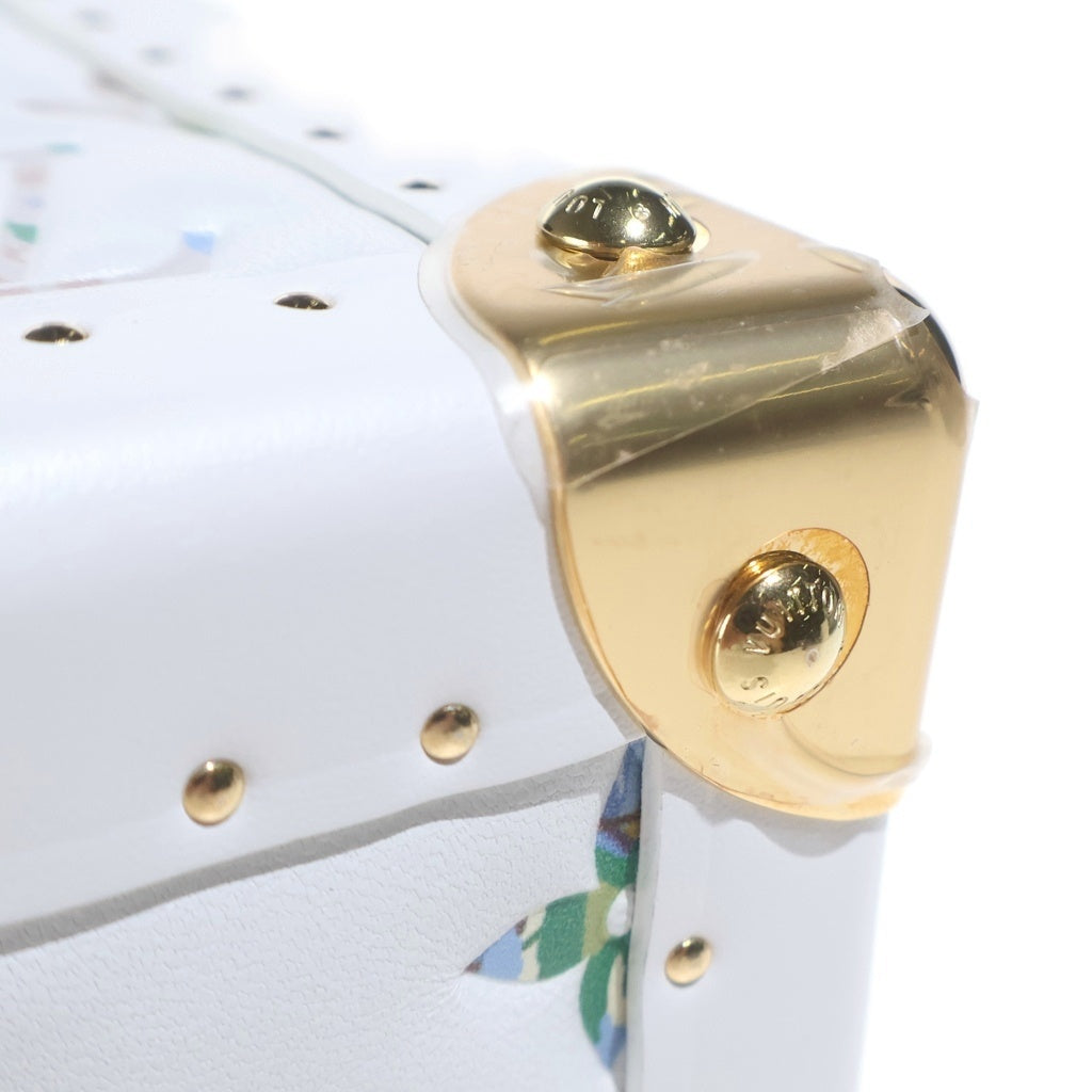 LOUIS VUITTON(ルイヴィトン) LVガーデン モノグラム カメラボックス 2WAY ハンド ショルダー トランク バッグ ゴールド金具 ホワイト M10077 レディース