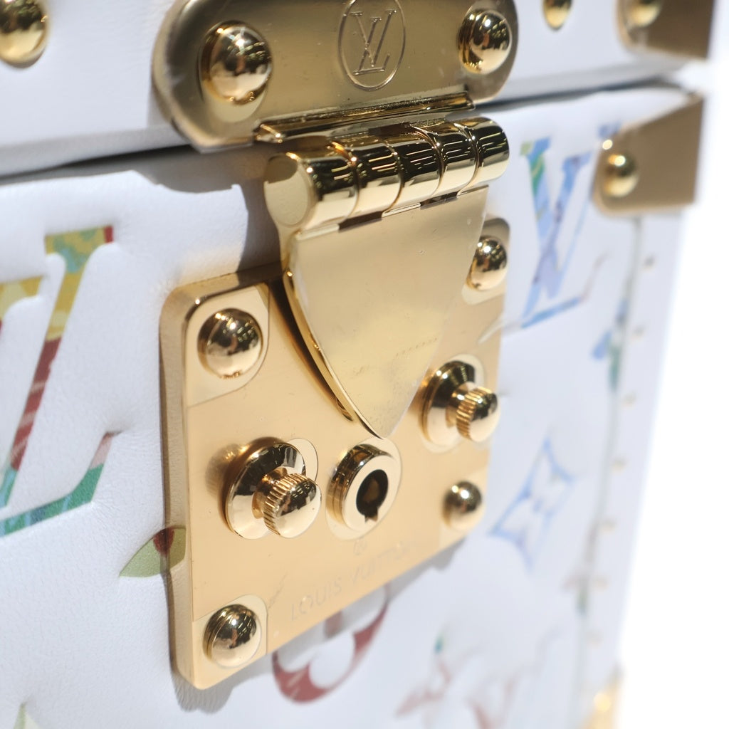 LOUIS VUITTON(ルイヴィトン) LVガーデン モノグラム カメラボックス 2WAY ハンド ショルダー トランク バッグ ゴールド金具 ホワイト M10077 レディース