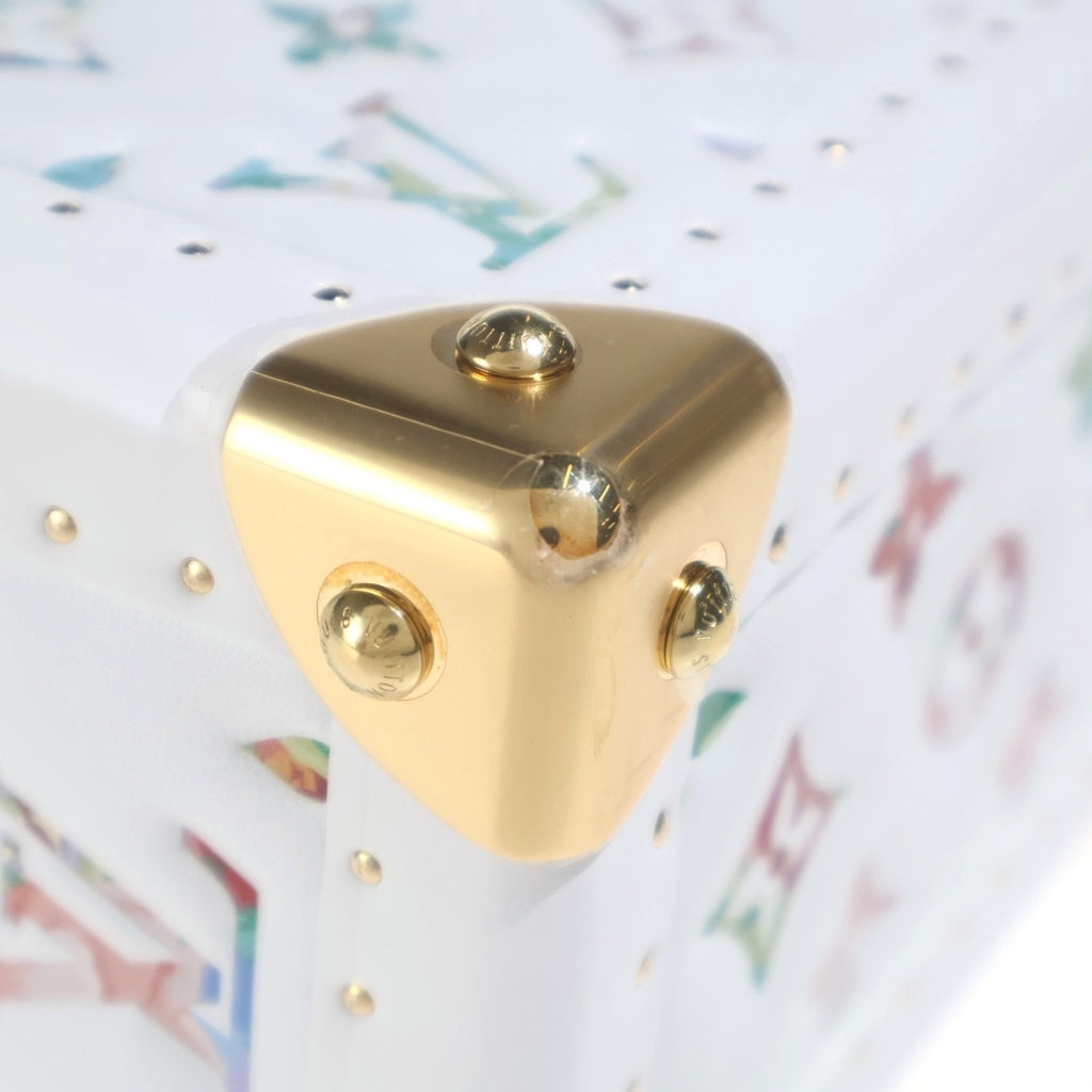 LOUIS VUITTON(ルイヴィトン) LVガーデン モノグラム カメラボックス 2WAY ハンド ショルダー トランク バッグ ゴールド金具 ホワイト M10077 レディース