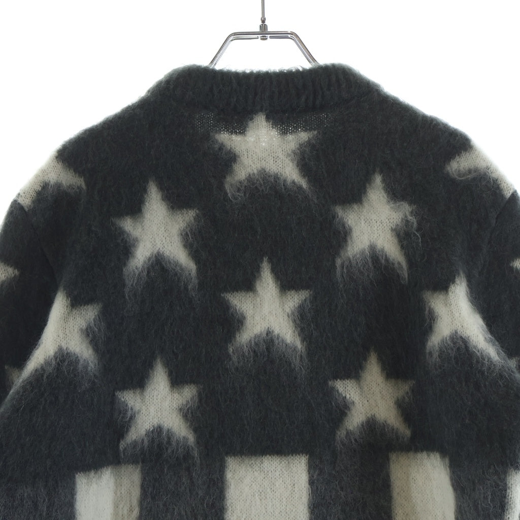 LOUIS VUITTON(ルイヴィトン) USAフラッグモヘアジャガードニット セーター ホワイト/グレー RM192 RIS HHN98W レディース