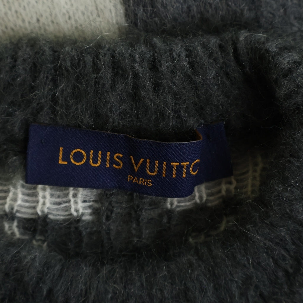 LOUIS VUITTON(ルイヴィトン) USAフラッグモヘアジャガードニット セーター ホワイト/グレー RM192 RIS HHN98W レディース