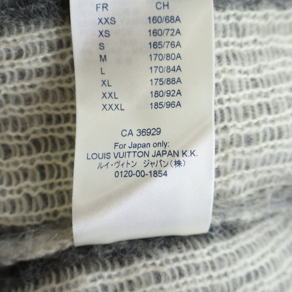 LOUIS VUITTON(ルイヴィトン) USAフラッグモヘアジャガードニット セーター ホワイト/グレー RM192 RIS HHN98W レディース
