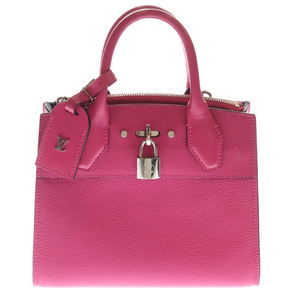 LOUIS VUITTON(ルイヴィトン) シティ スティーマー MINI 2WAY ハンド ショルダーバッグ シルバー金具 ピンク M56896 レディース