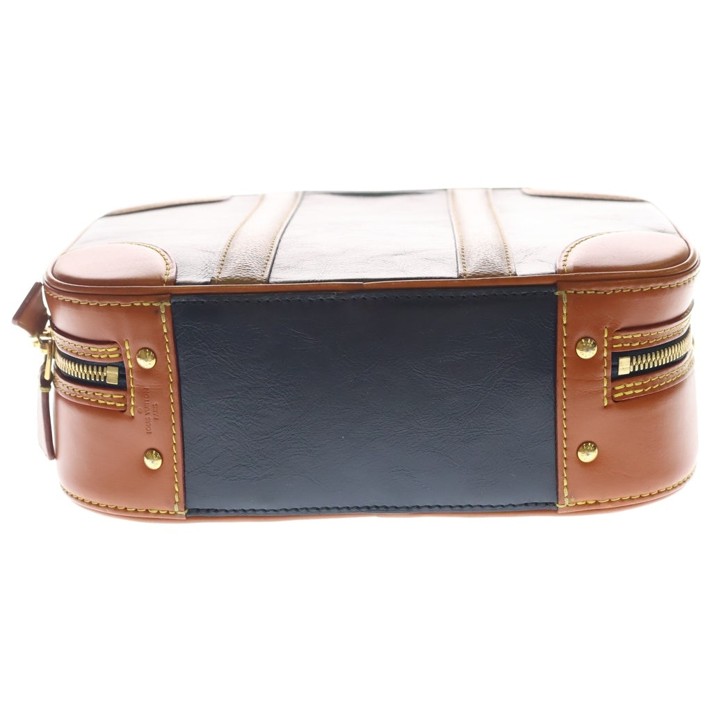 LOUIS VUITTON(ルイヴィトン) ヴァリゼットPM モノグラムリバース PVC レザー 2WAY ハンド ショルダーバッグ ゴールド金具 ネイビー/ブラウン M53782 レディース