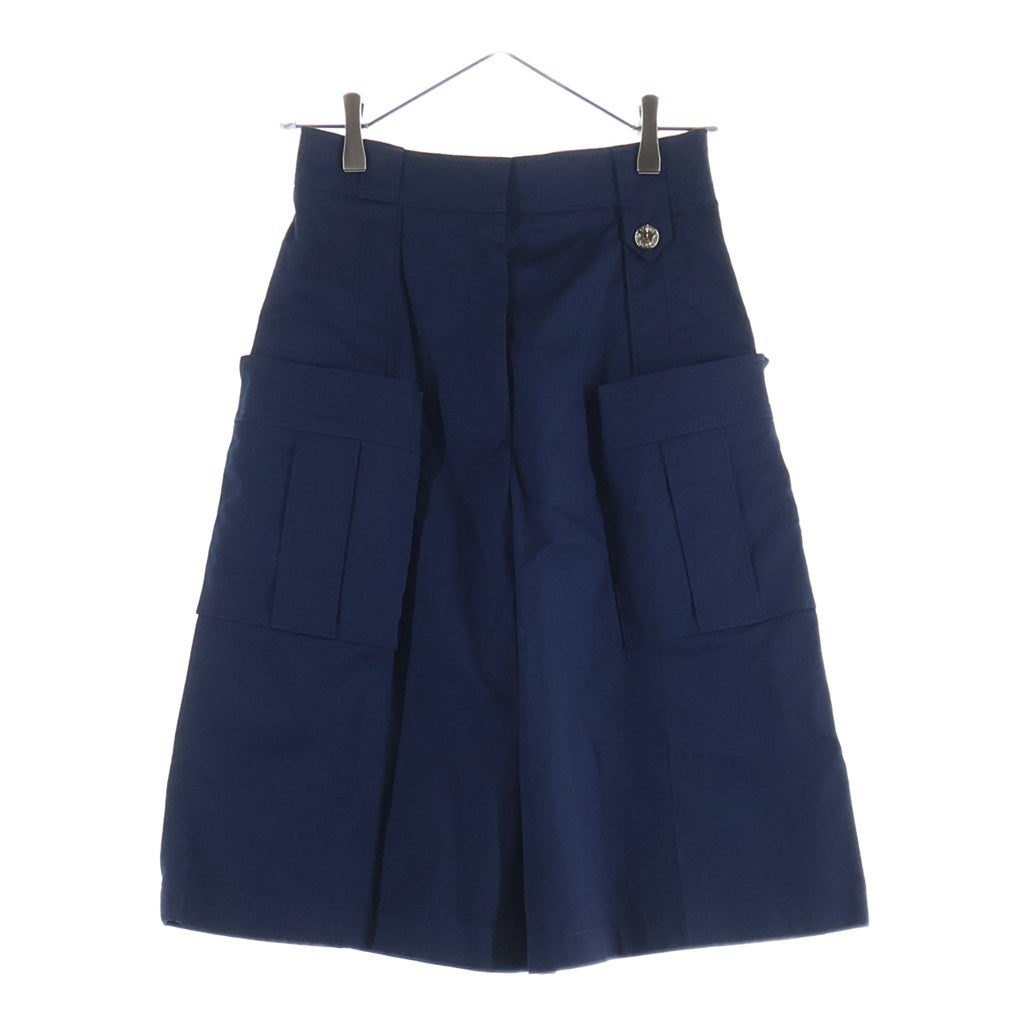LOUIS VUITTON(ルイヴィトン) バミューダショーツ ショートパンツ ハーフワイドカーゴパンツ コットン ポリウレタン ネイビー RW201B OOM FIPO86 レディース