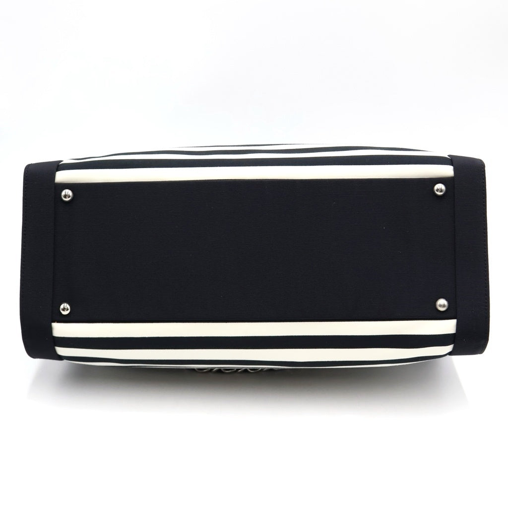 CHANEL(シャネル) クルーズライン チェーンショルダーバッグ ハンドバッグ ブラック ボーダー A47944 シルバー金具 レディース