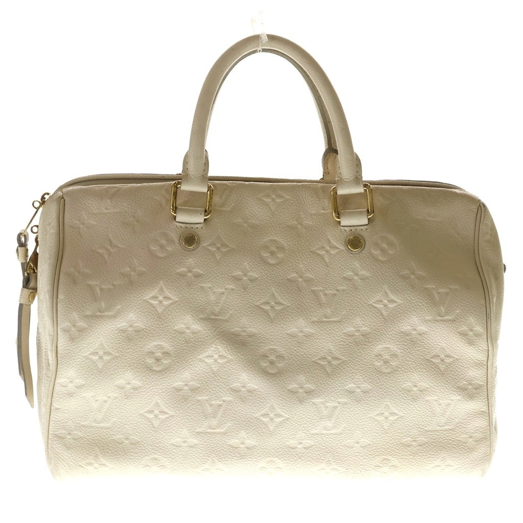 LOUIS VUITTON(ルイヴィトン) モノグラムアンプラント スピーディ30 レザー ハンドバッグ アイボリー M40754 レディース
