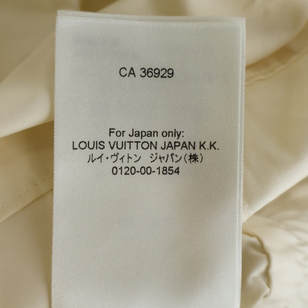 LOUIS VUITTON(ルイヴィトン) モノグラム スカーフサファリ シャツドレス ワンピース ノースリーブ ギャザー ベージュ RW222B O18 FNRO25 レディース