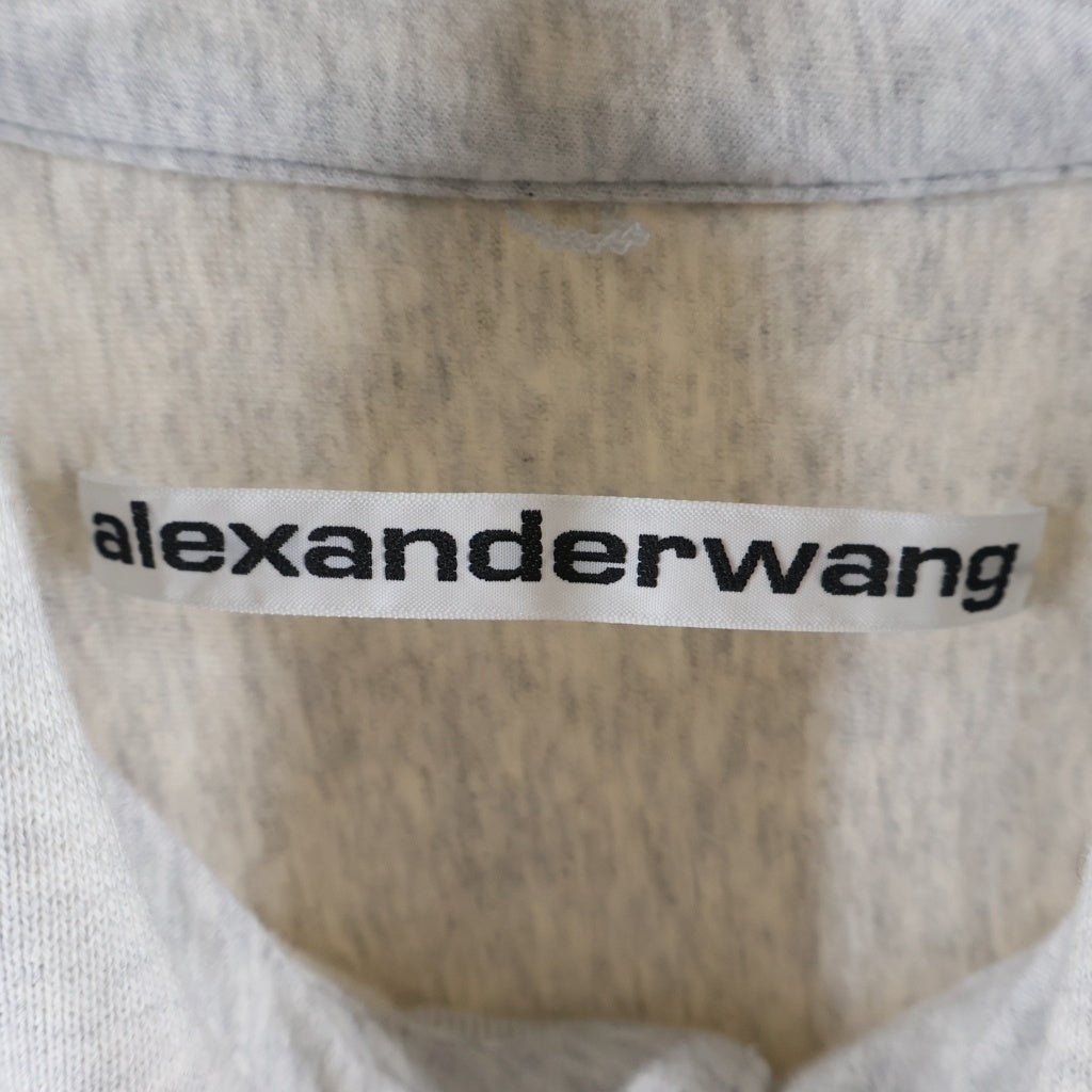 ALEXANDER WANG(アレキサンダーワン) コットン スウェット スナップボタン 長袖シャツ グレー CA00985 レディース