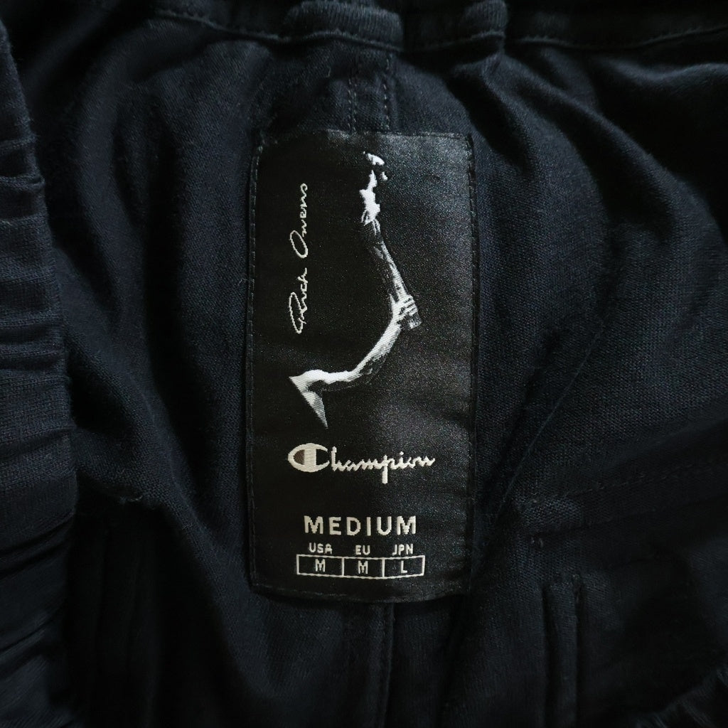Rick Owens(リックオウエンス) 21SS ×Champion チャンピオン ドローストリング サルエルパンツ ブラック CM01B7950-CHJEG レディース