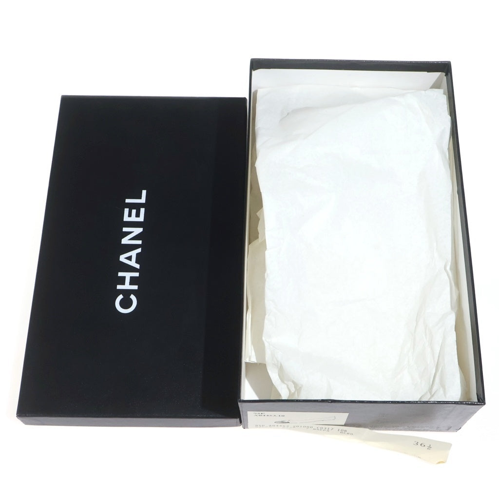 CHANEL(シャネル) ココマーク フラットシューズ パンプス レザー ブラック/ベージュ レディース