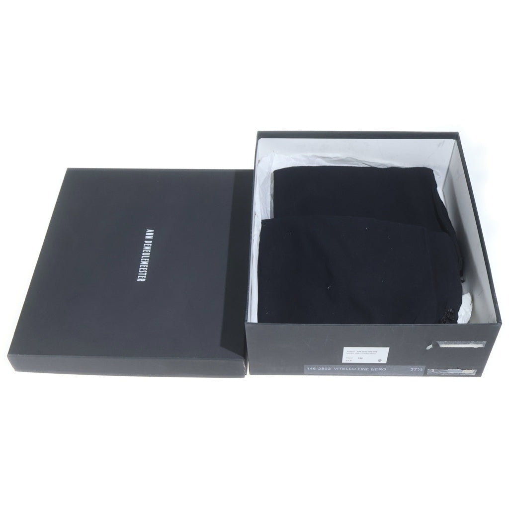 ANN DEMEULEMEESTER(アンドゥムルメステール) VITELLO FINE NERO サイドジップ レザーサンダル ロングブーツ フラットシューズ ブラック レディース