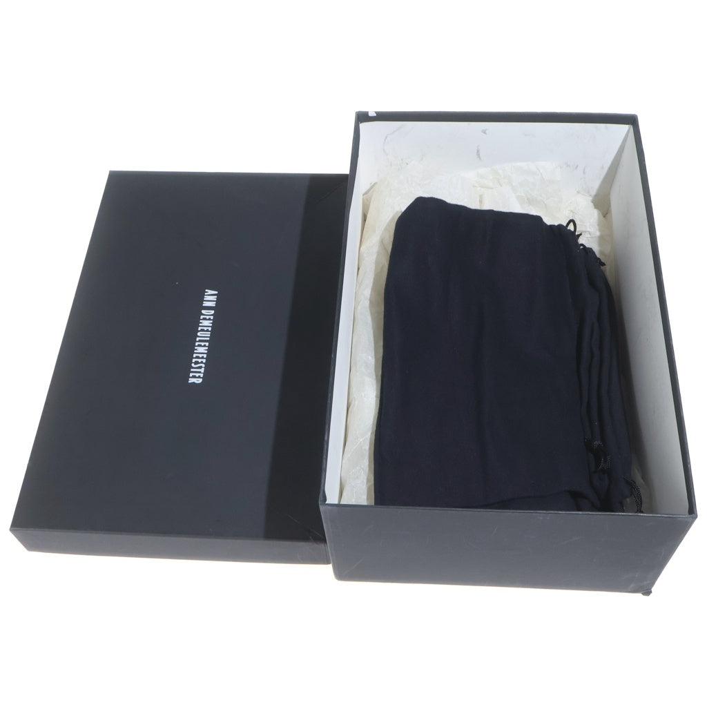 ANN DEMEULEMEESTER(アンドゥムルメステール) BOZO NERO 8ホール スエードハイカットスニーカー シューズ サイドジップ ブラック レディース