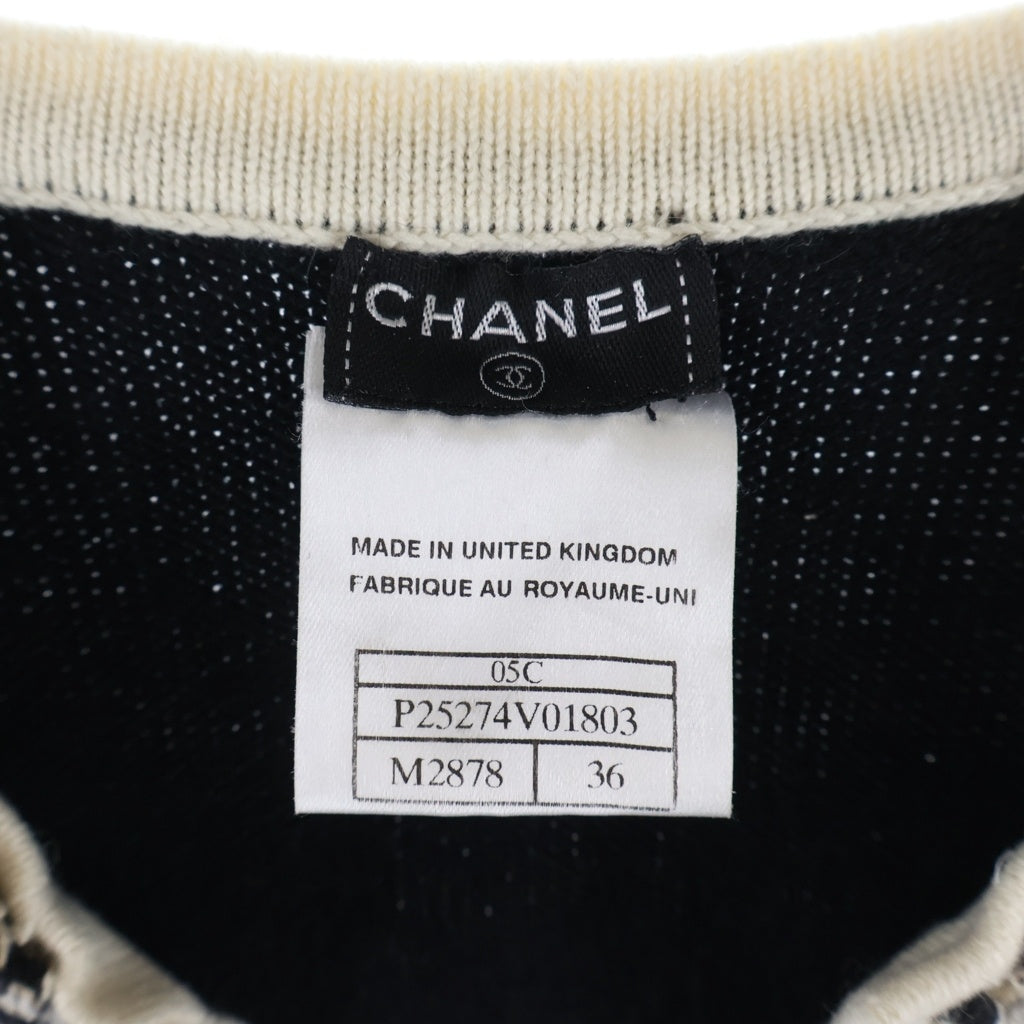 CHANEL(シャネル) 05C ツイード カシミヤ 長袖ニット カーディガン ブラック レディース P25274V01803