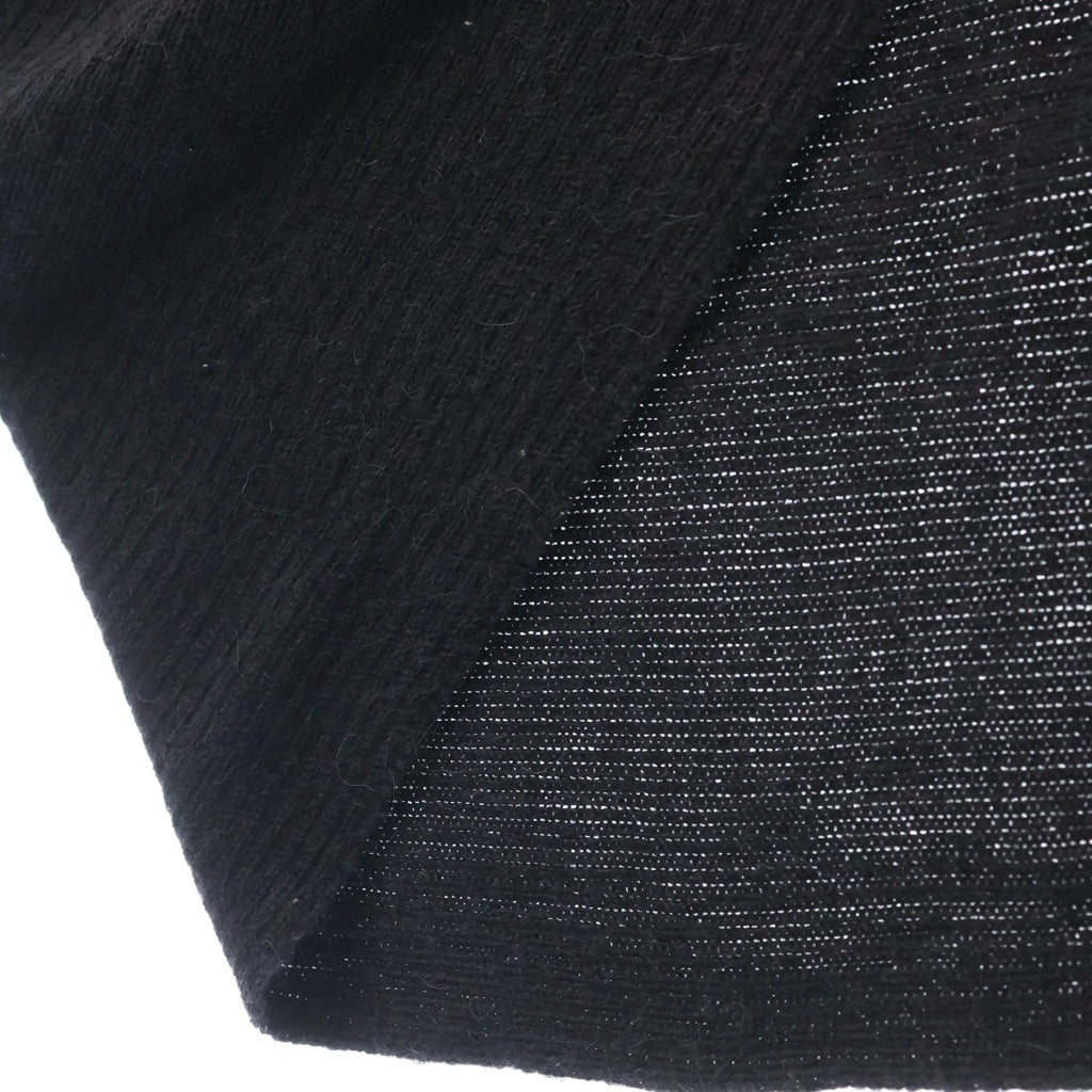 ANN DEMEULEMEESTER(アンドゥムルメステール) 10s インコントロ期 フーデッドニットポンチョ フード アルパカ ブラック 352-21-95011 レディース