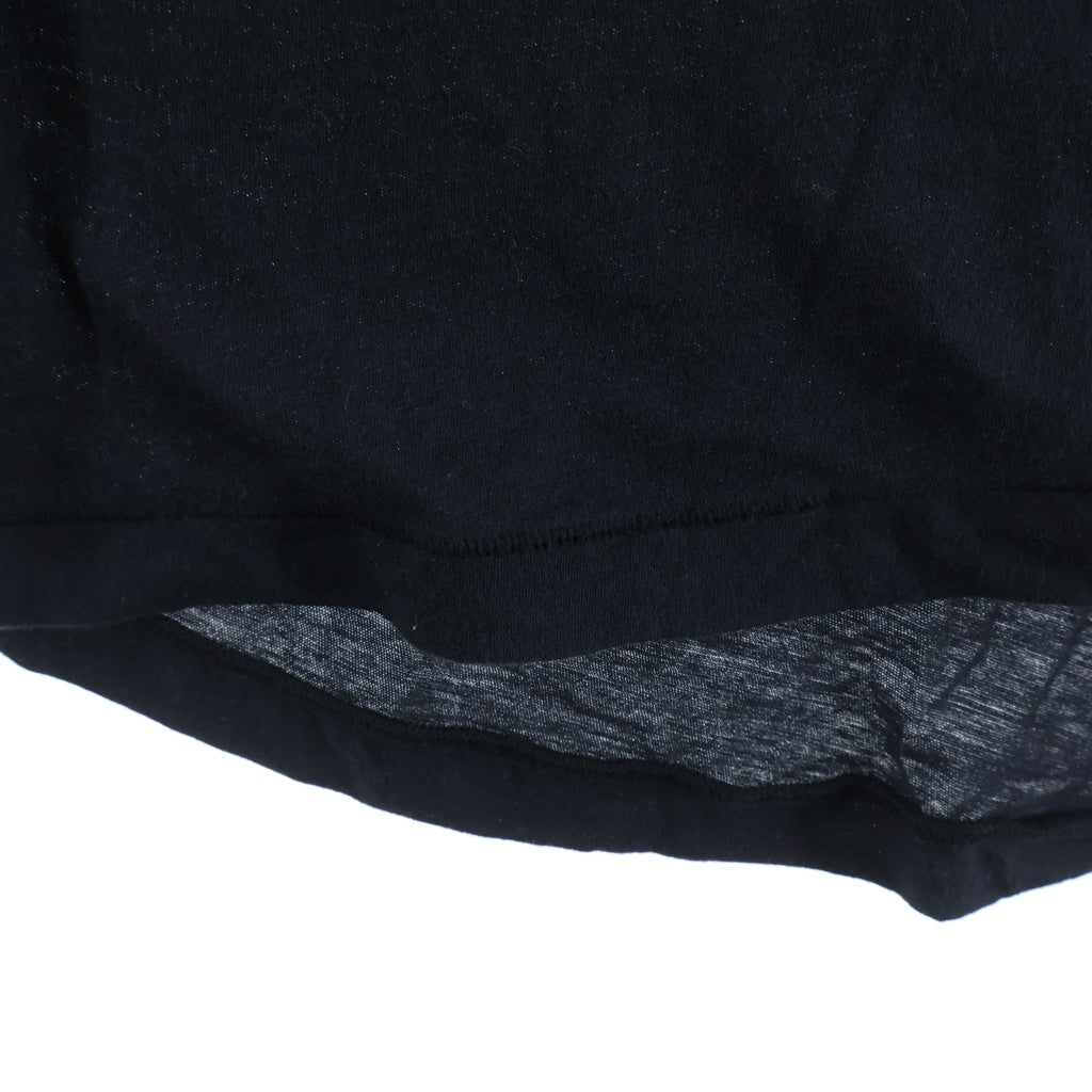 ANN DEMEULEMEESTER(アンドゥムルメステール) 10s バックロゴ 半袖Tシャツ カットソー コットン 両面プリント コロネット ブラック レディース