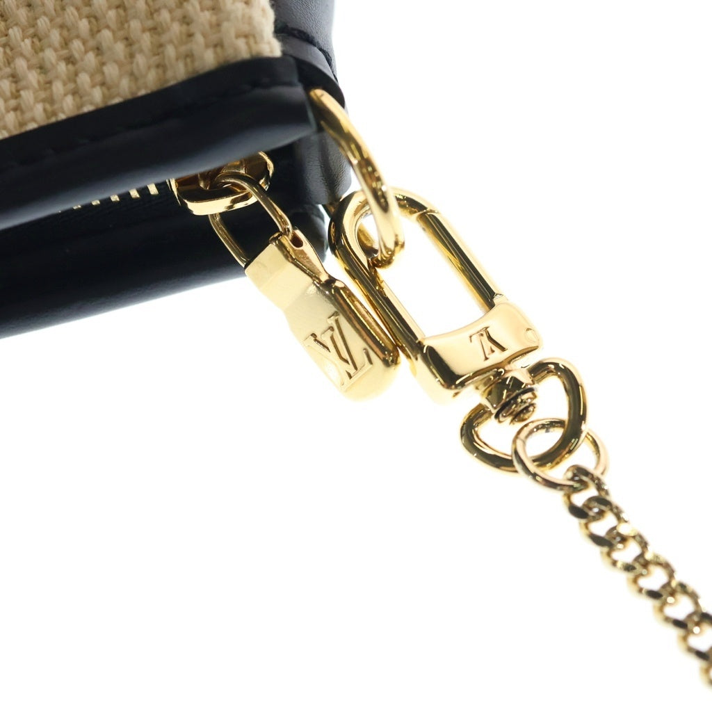 LOUIS VUITTON(ルイヴィトン) モノグラム バイ ザ プール ミニ ポシェット アクセソワール アクセサリーポーチ ハンドバッグ ゴールド金具 ベージュ/ブラック M82472 レディース