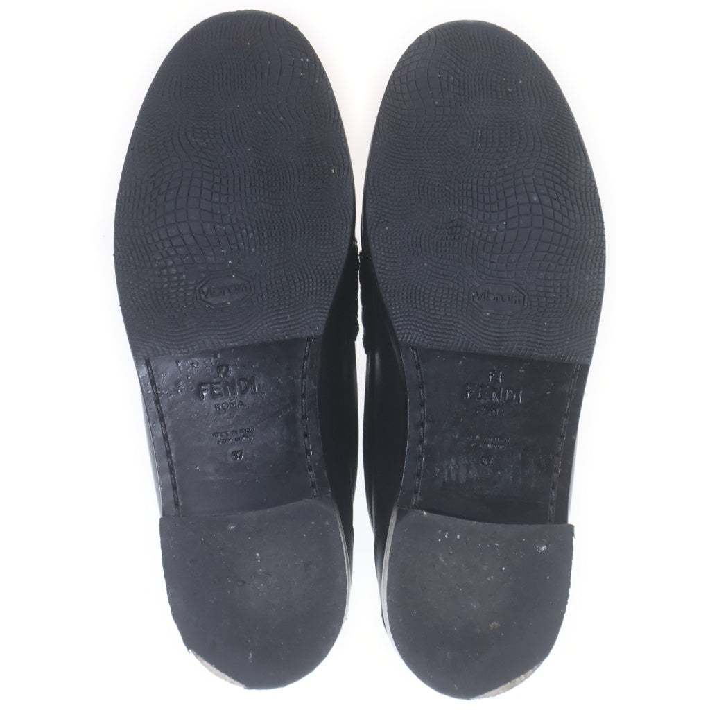 FENDI(フェンディ) Baguette Loafer バゲットローファー 革靴 シューズ FFバックル レザー ブラック 8D8450 レディース