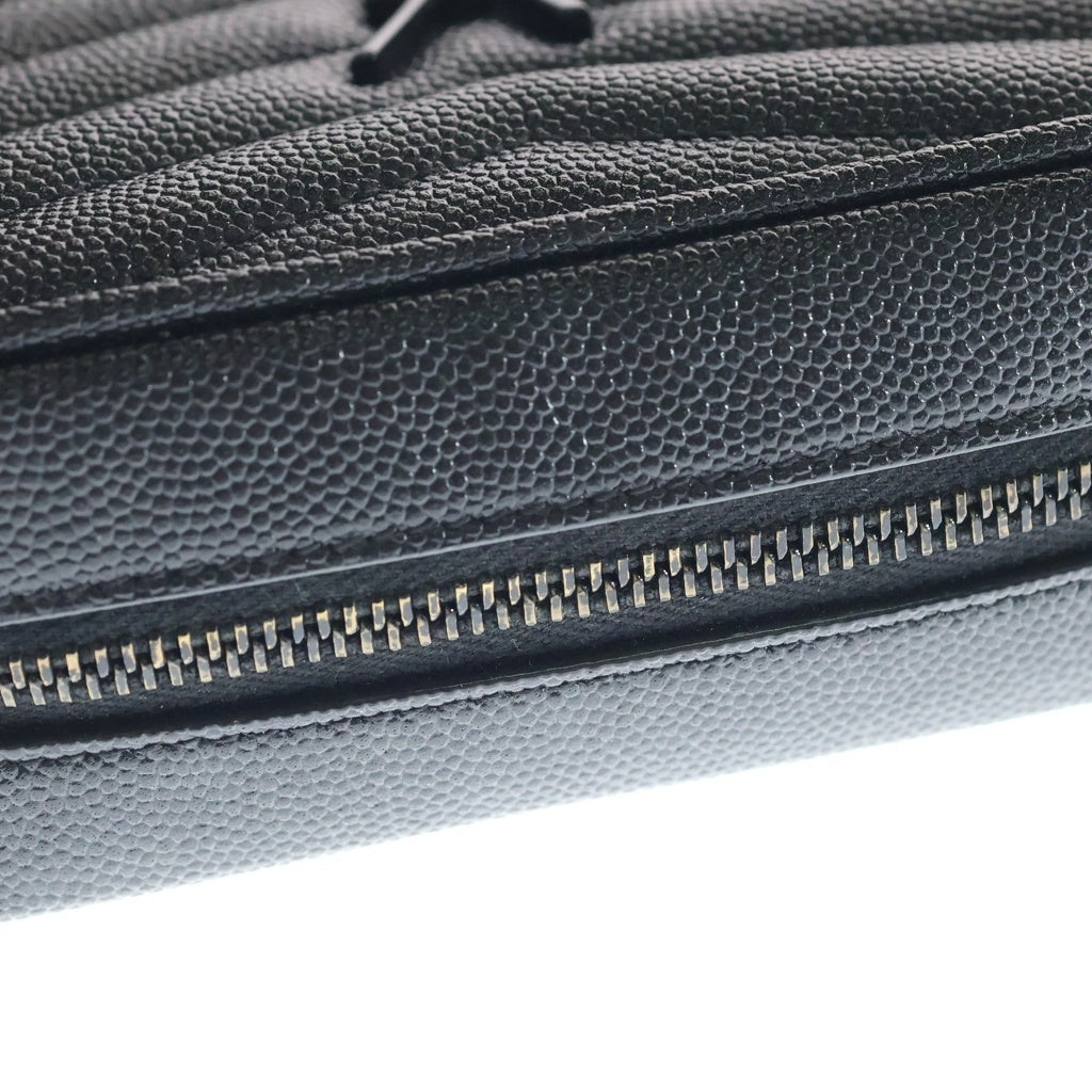 SAINT LAURENT PARIS(サンローランパリ) ルー ミニバック チェーンショルダーバッグ ブラック レザー 612579 ブラック金具 レディース