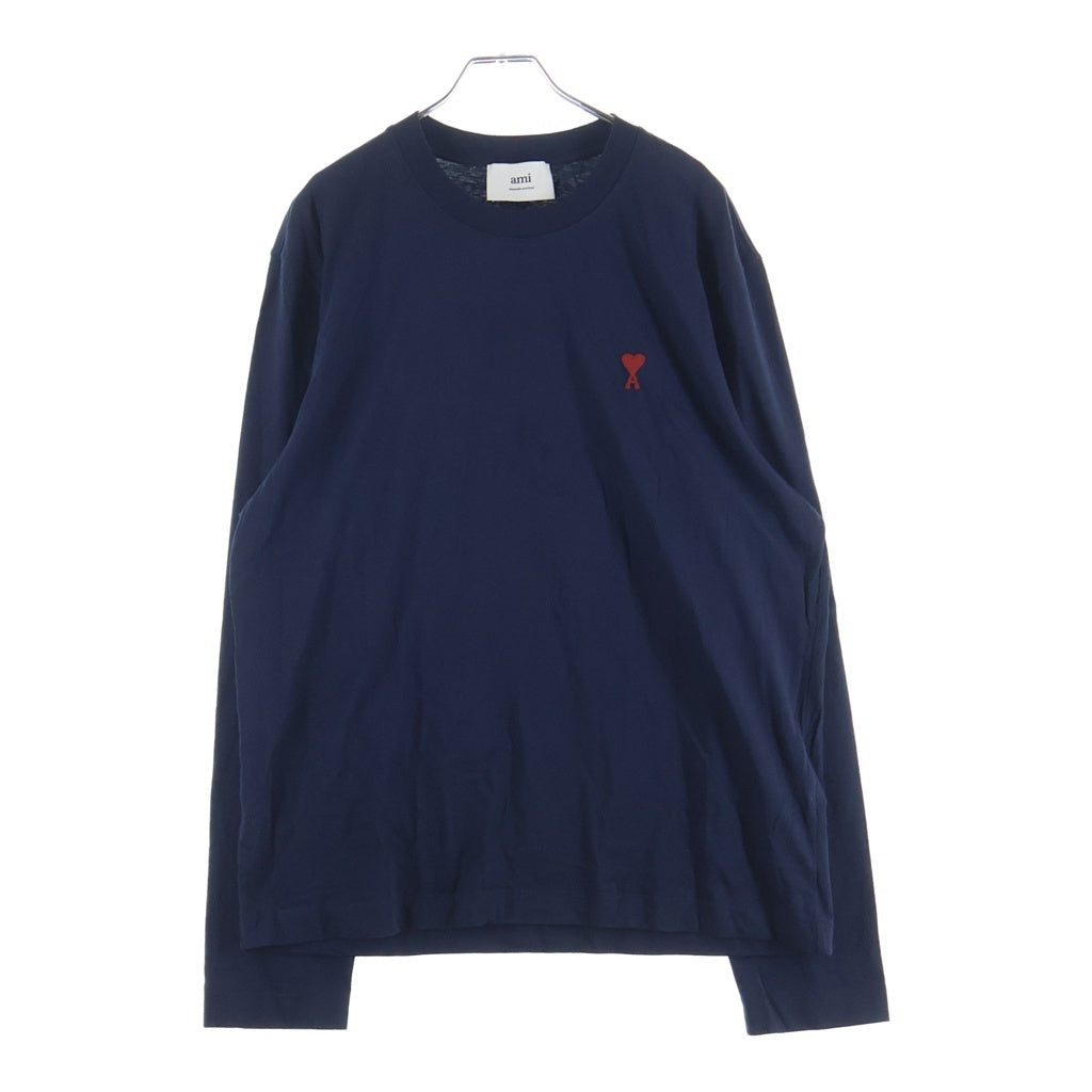 ami paris(アミパリス) フロントロゴ刺繍半袖Tシャツ ネイビー #XXL