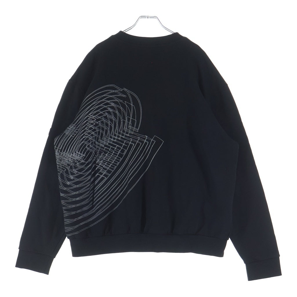 MONCLER(モンクレール) 21AW ロゴ グラフィックプリント クルーネック ブルオーバー スウェットトレーナー ブラック G20918G00016 899FL