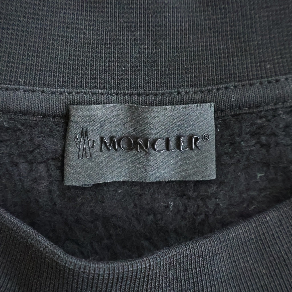 MONCLER(モンクレール) 21AW ロゴ グラフィックプリント クルーネック ブルオーバー スウェットトレーナー ブラック G20918G00016 899FL