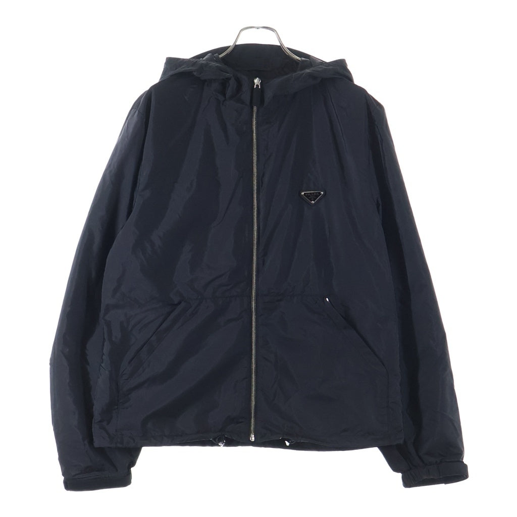 PRADA(プラダ) Re-Nylon Jacket リナイロン トライアングルロゴ ナイロンジャケット パーカー フーディー ブラック SGC220 S231 1WQ9