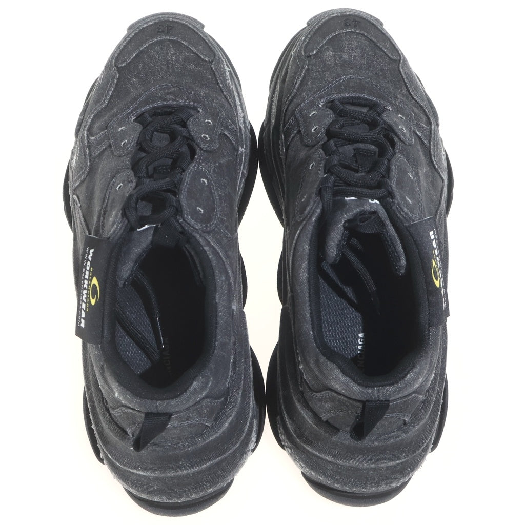 BALENCIAGA(バレンシアガ) Triple S トリプルエス デニム ローカットスニーカー ブラック 536737