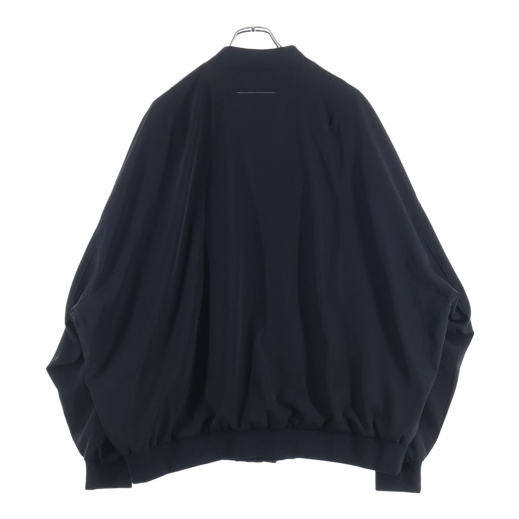MM6 Maison Margiela(エムエムシックスメゾンマルジェラ) 24SS ポリエステル オーバーサイズ ジップアップ ボンバージャケット ブルゾン ブラック SH0AM0002 S54445