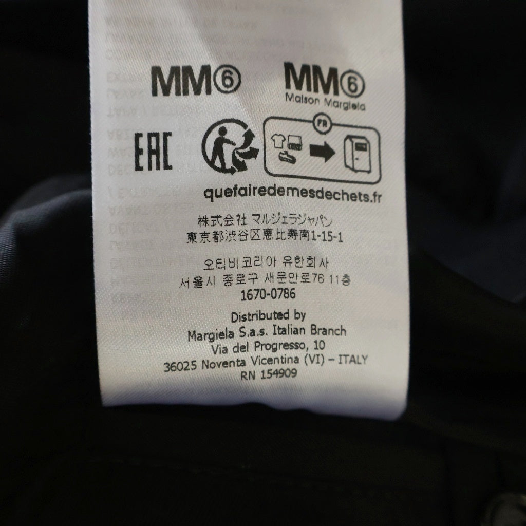 MM6 Maison Margiela(エムエムシックスメゾンマルジェラ) 24SS ポリエステル オーバーサイズ ジップアップ ボンバージャケット ブルゾン ブラック SH0AM0002 S54445