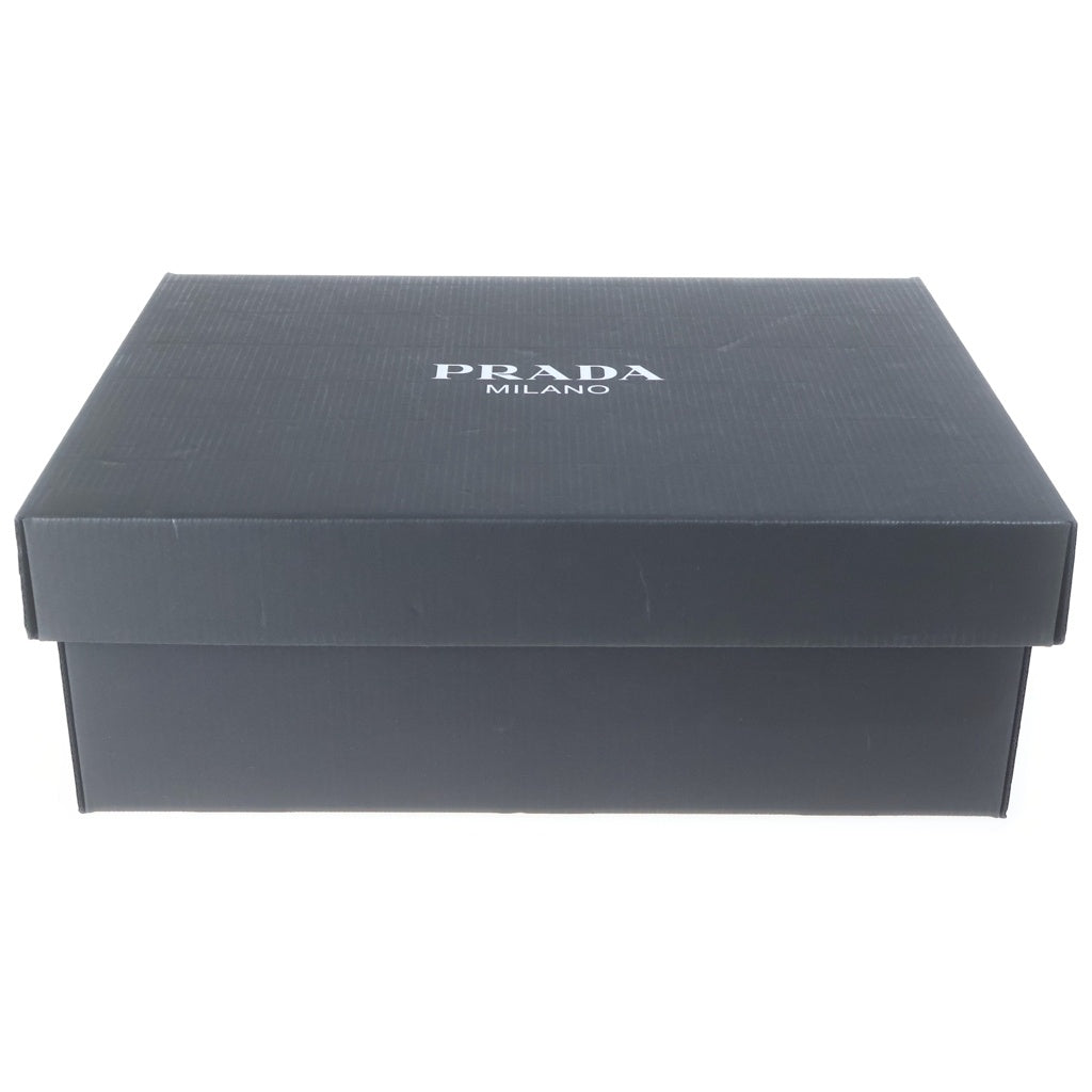 PRADA(プラダ) トライアングル レースアップ スニーカー ブラック レザー #9 2EE369