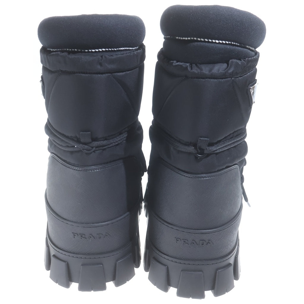 PRADA(プラダ) Re-Nylon GABARDINE APRES-SKI リナイロン ギャバジン アプレスキーブーツ アフタースキー ロングブーツ トライアングルロゴ ブラック 2U007N_3LFV_F0002_F_040