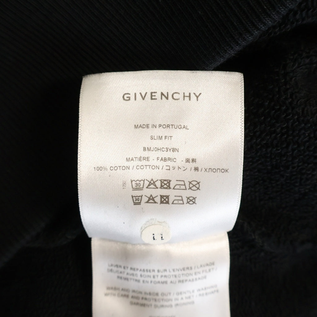 GIVENCHY(ジバンシィ) ロゴプリント フーディー プルオーバーパーカー ブラック BMJ0HC3Y8N