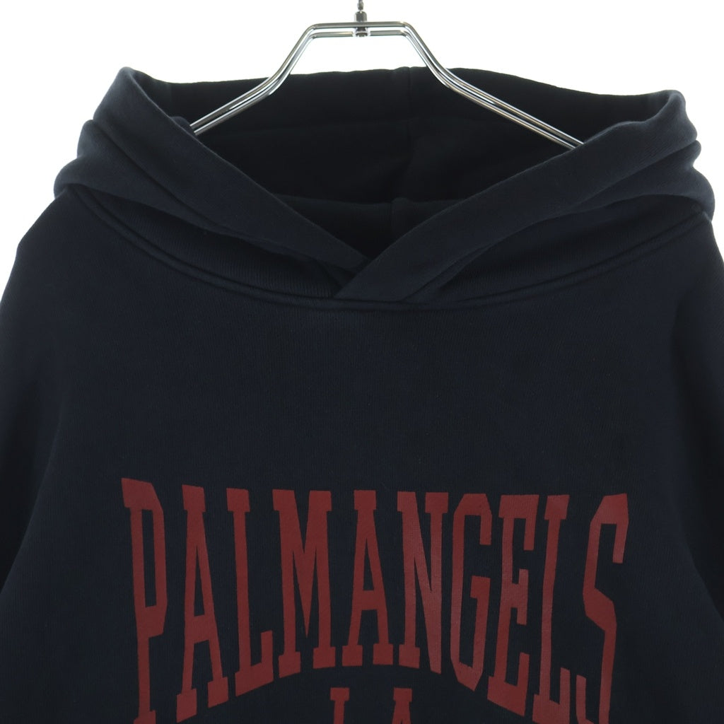 Palm Angels(パームエンジェルス) ロゴプリント プルオーバー スウェットパーカー フーディー ブラック PMBB058F24FLE003