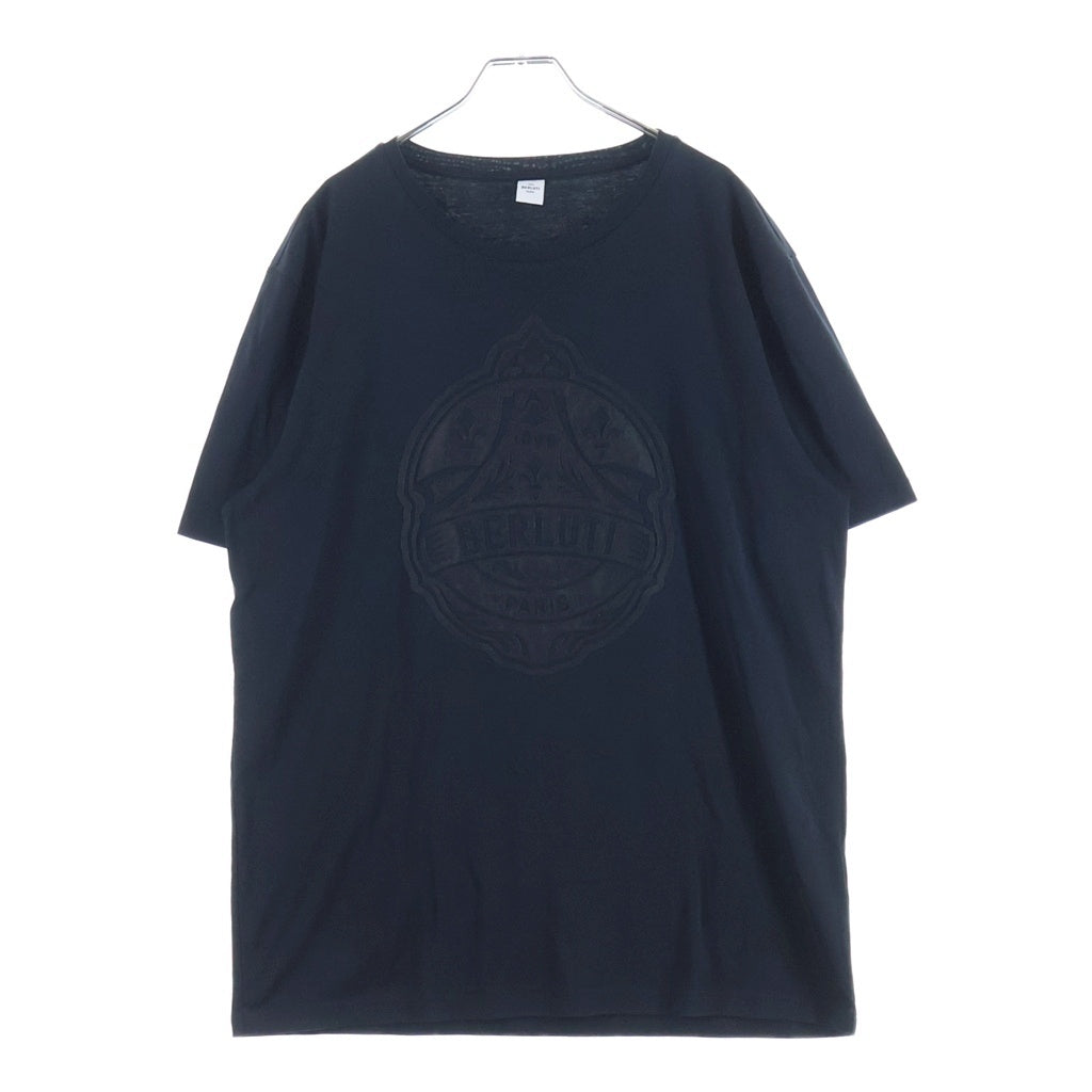 Berluti(ベルルッティ) フロントロゴ 半袖 Tシャツ カットソー ブラック R18JRS51JAEK