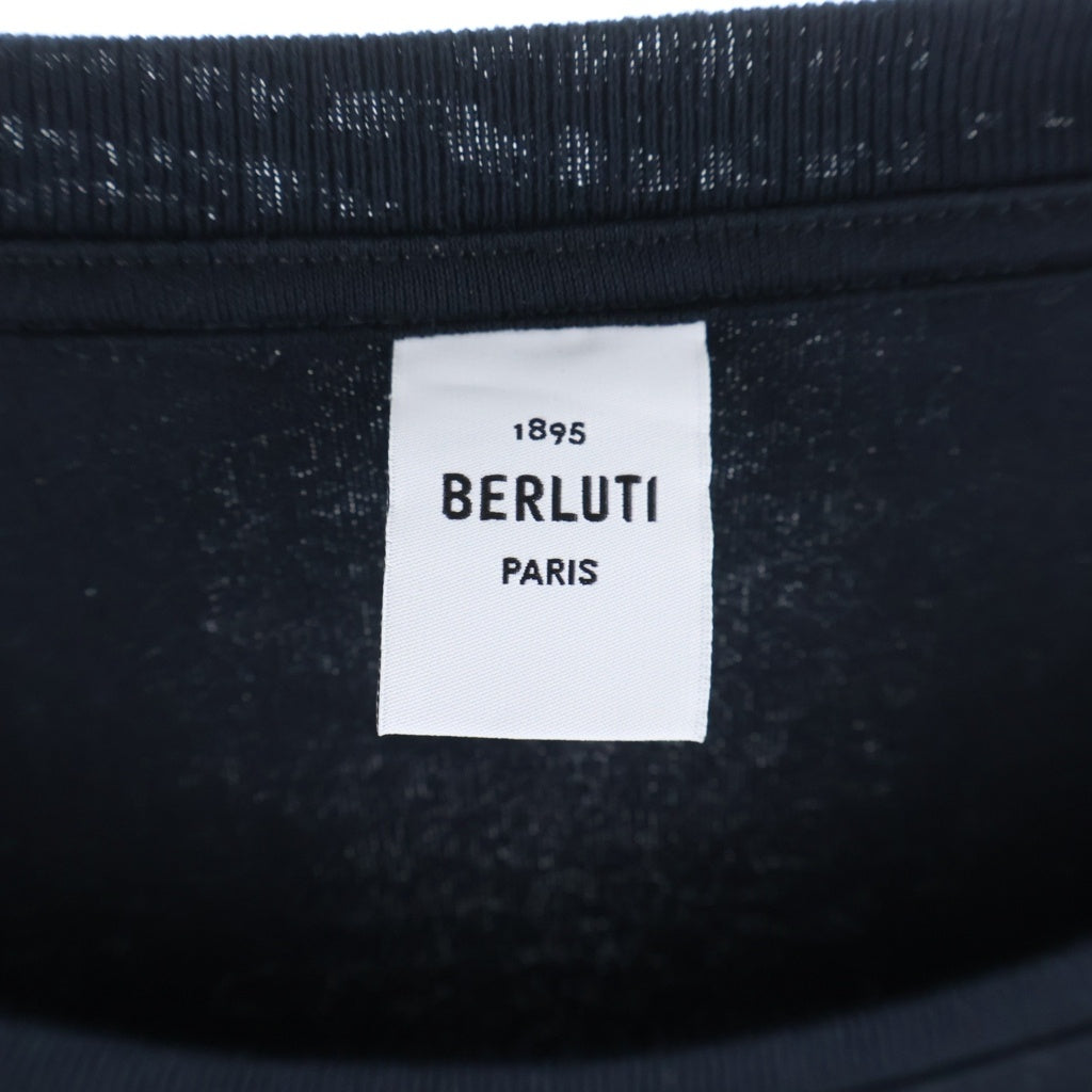Berluti(ベルルッティ) フロントロゴ 半袖 Tシャツ カットソー ブラック R18JRS51JAEK