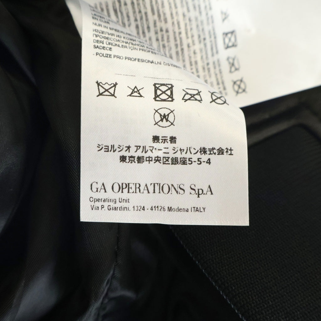 Armani Exchange(アルマーニ エクスチェンジ) ラムスキン レザー ジップアップ ジャケット ブルゾン ブラック 3GZB07 ZL08Z