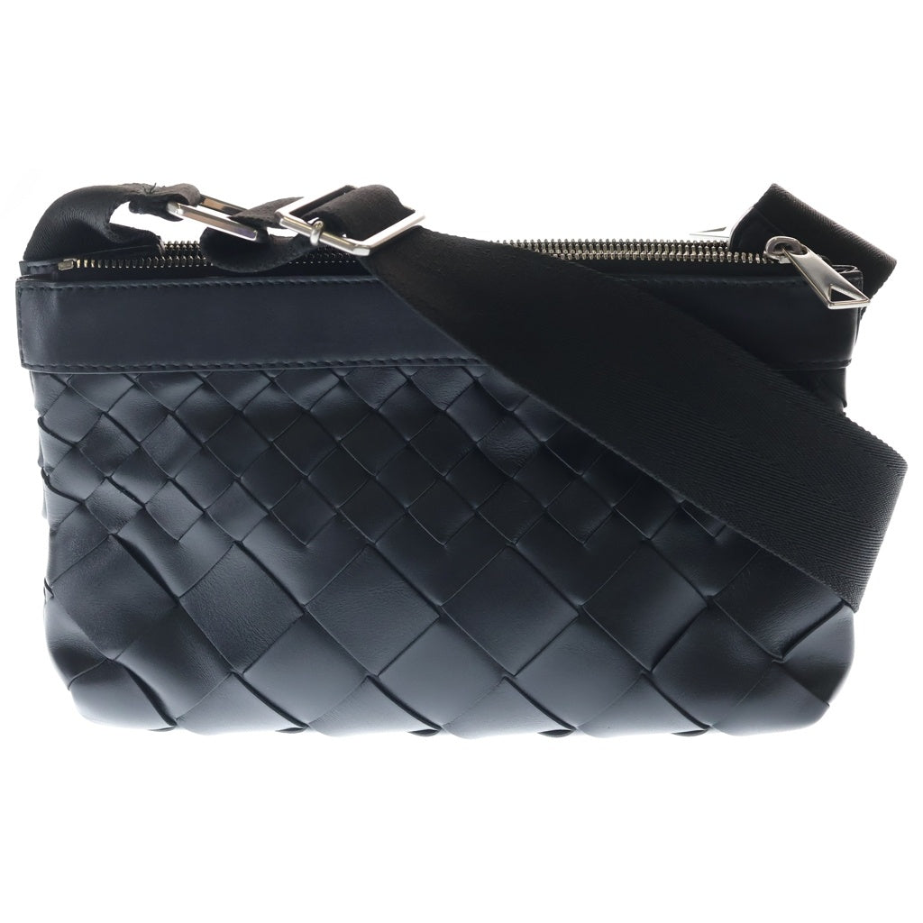 BOTTEGA VENETA(ボッテガヴェネタ) イントレチャート デュオ レザー ショルダーバッグ ブラック レディース