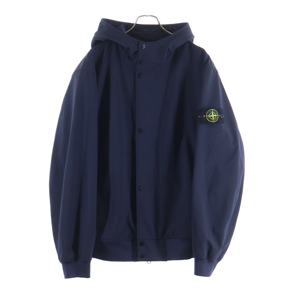 STONE ISLAND(ストーンアイランド) ワッペンロゴ ジップアップ フーテッド ジャケット ブルゾン ネイビー K1S154100090